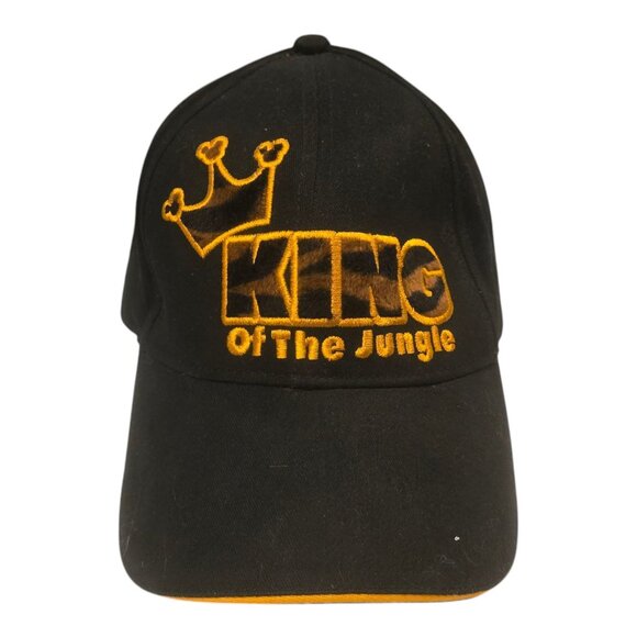 Disneys Animal Kingdom Baseball Cap King Of The Jungle Black Hat Adjustable - Picture 1 of 16